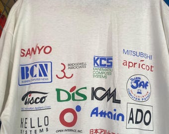 Vtg 90s Technology and Computer Logos T shirt