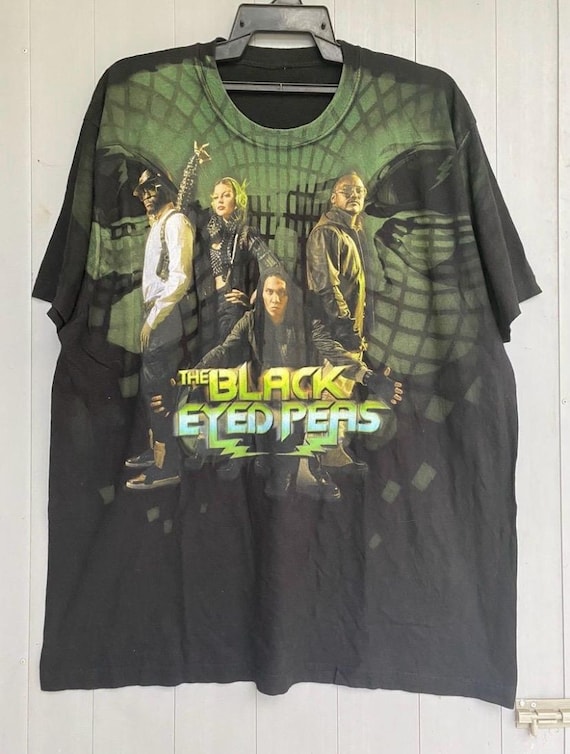 Black Eyed Peas Overprint T Shirt Rare Band Hip Hop Tee - Etsy UK