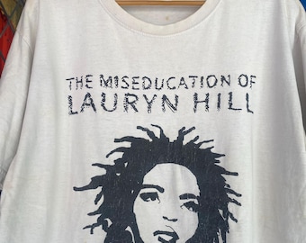 Rare Lauryn Hill Anniversary Tour T shirt Big Graphic Photo Promo Vintage Tee