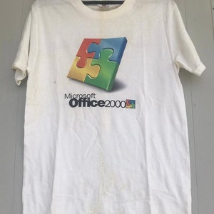 Vtg Microsoft Office 2000 Big Graphic T Shirt