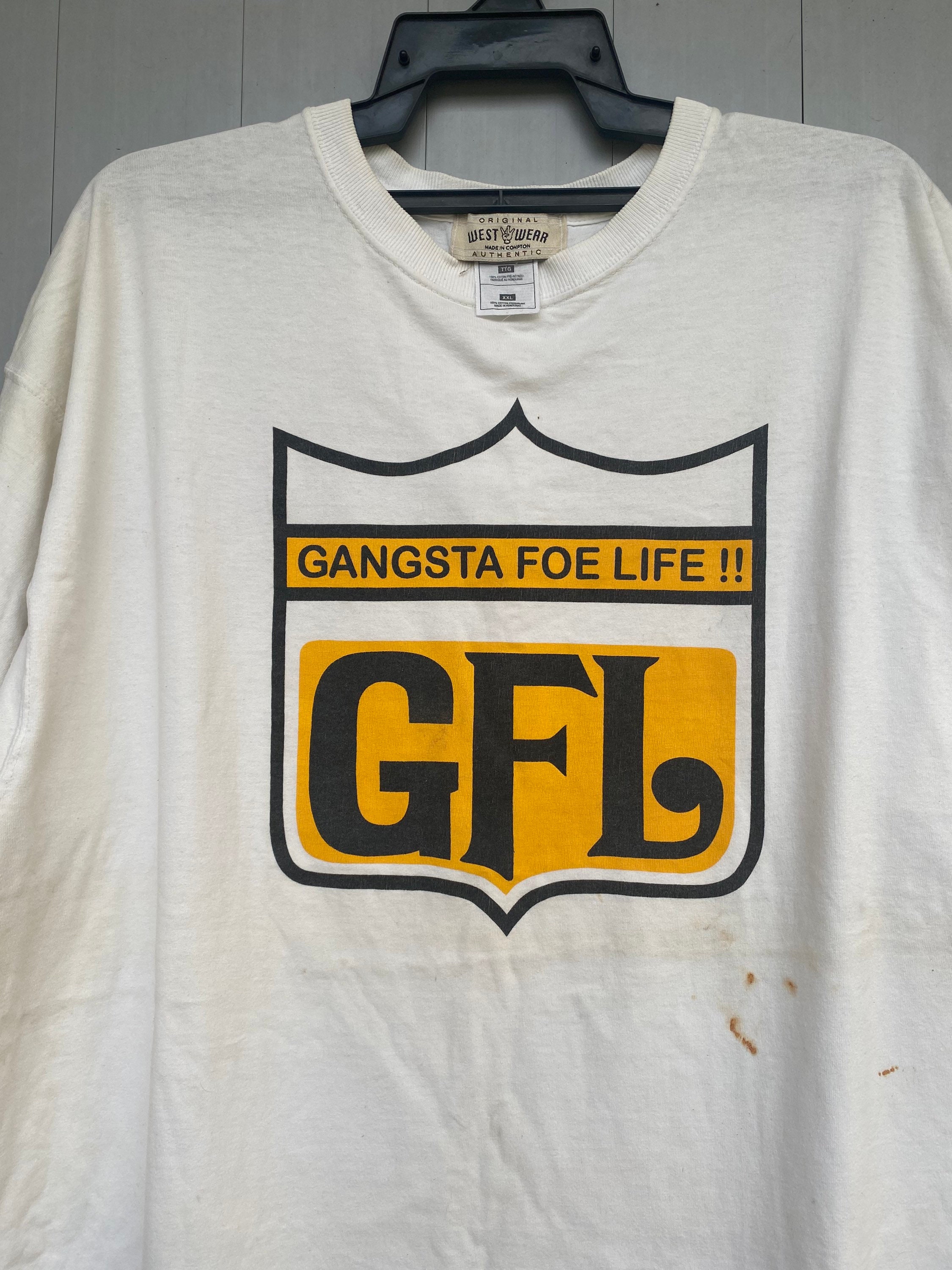 豪華ラッピング無料 West 90's Vintage Wear Brand Clothing GFL Life Foe Gangsta “ トップス