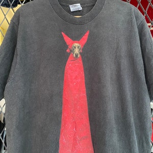 ウィリアム ウェッグマン FOTOFOLIO DEVIL DOG Tシャツ 90s USA製 【William Wegmam】 ウィリアム・ウェグマン 