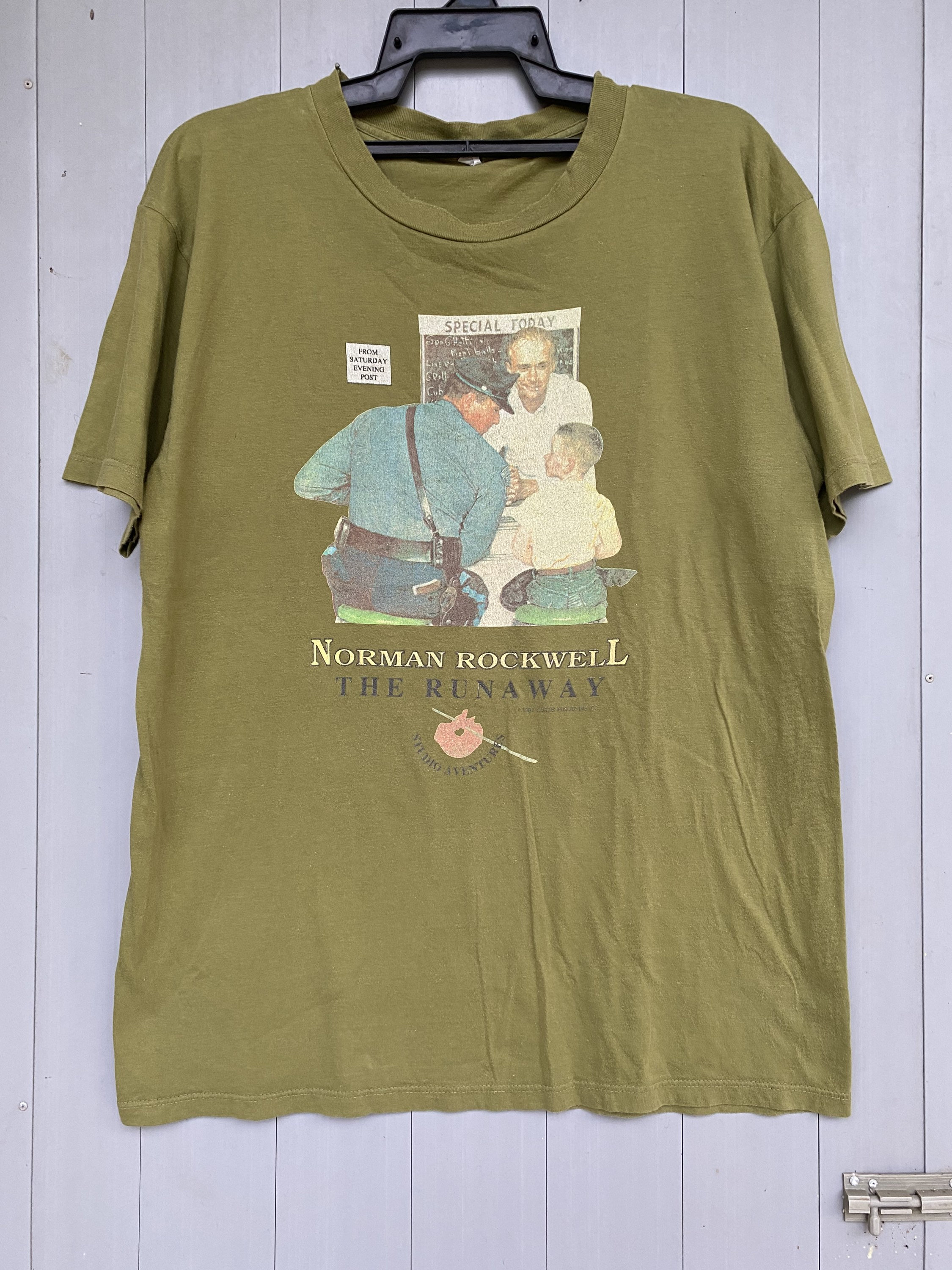 Vtg 90s Norman Rockwell American Art Artist Artwork T Shirt