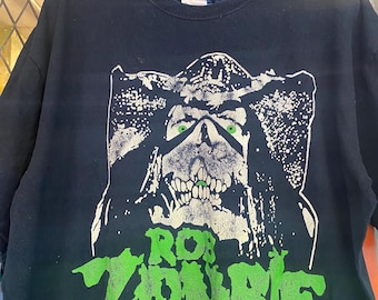 Rare Rob Zombie Its A Deadly Nightmare T shirt Graphic Band Tee