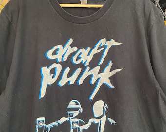 Seltenes Draft Punk T-Shirt Elektronisches Band Tee