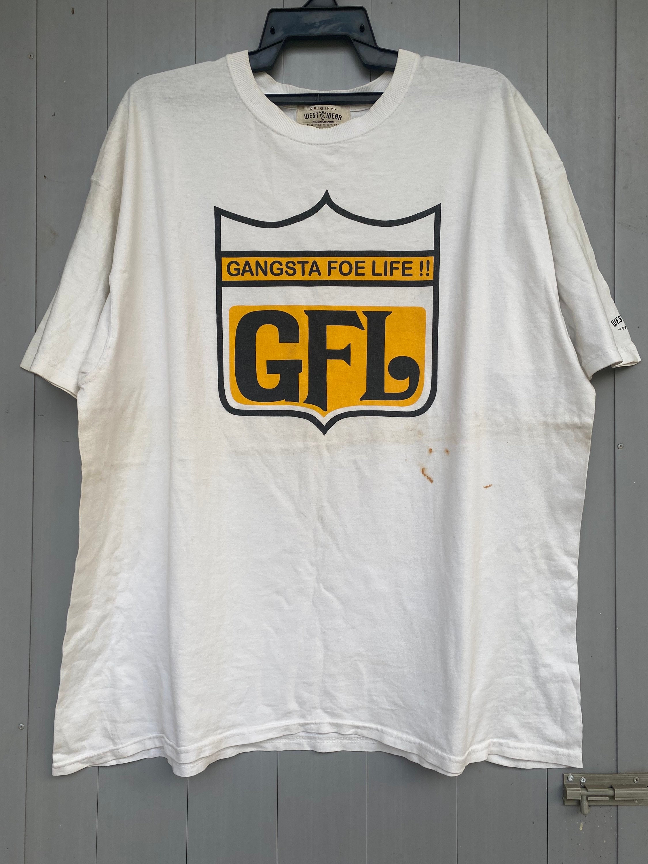 Vintage 90s GFL Rap Tee - Gangsta Foe Life West Wear T-shirt - Etsy