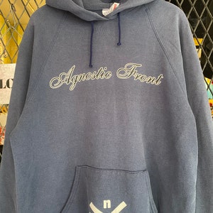 Vtg 90s Agnostic Front NYHC Believe Hardcore Hoodie