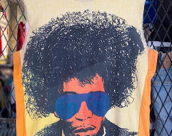 Rare Jimy Hendrix Archive Top Y2K 90s OVP Print Futurisic Cyber T shirt
