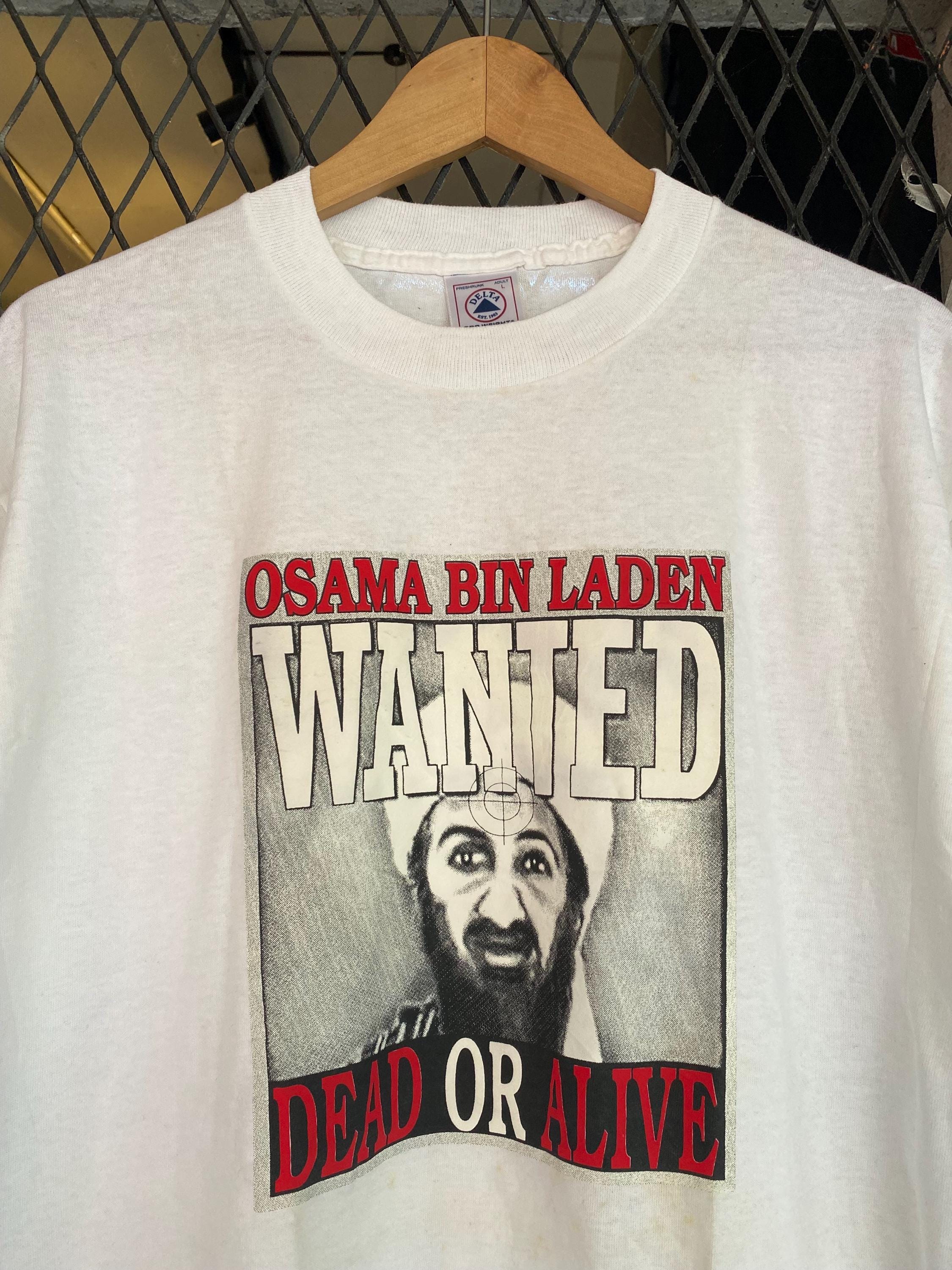 Vtg 90s Osama Bin Laden Poster Graphic T shirt