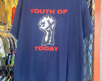T-shirt Youth Of Today - Marque Revelation Records, Taille M, Noir, Coton - Neuf Sans étiquettes