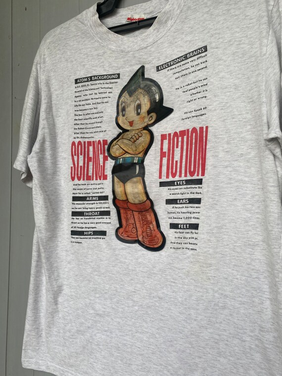 inhellher89 Vtg Atom Boy 3D Graphic Hologram Anime Mangga T Shirt