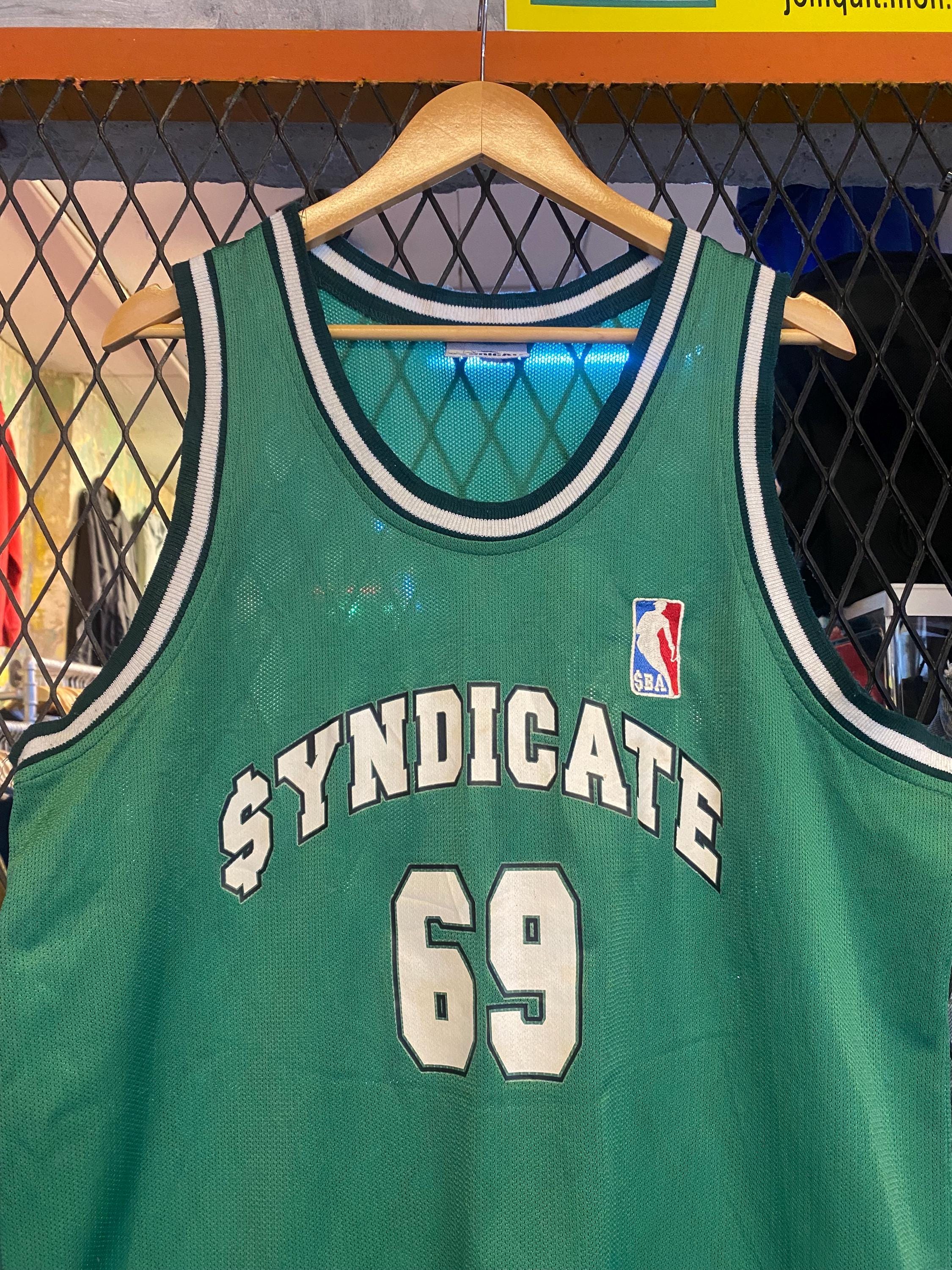 Vtg 90s Rhyme Syndicate Records Label Jersey NBA / Vintage Promo 