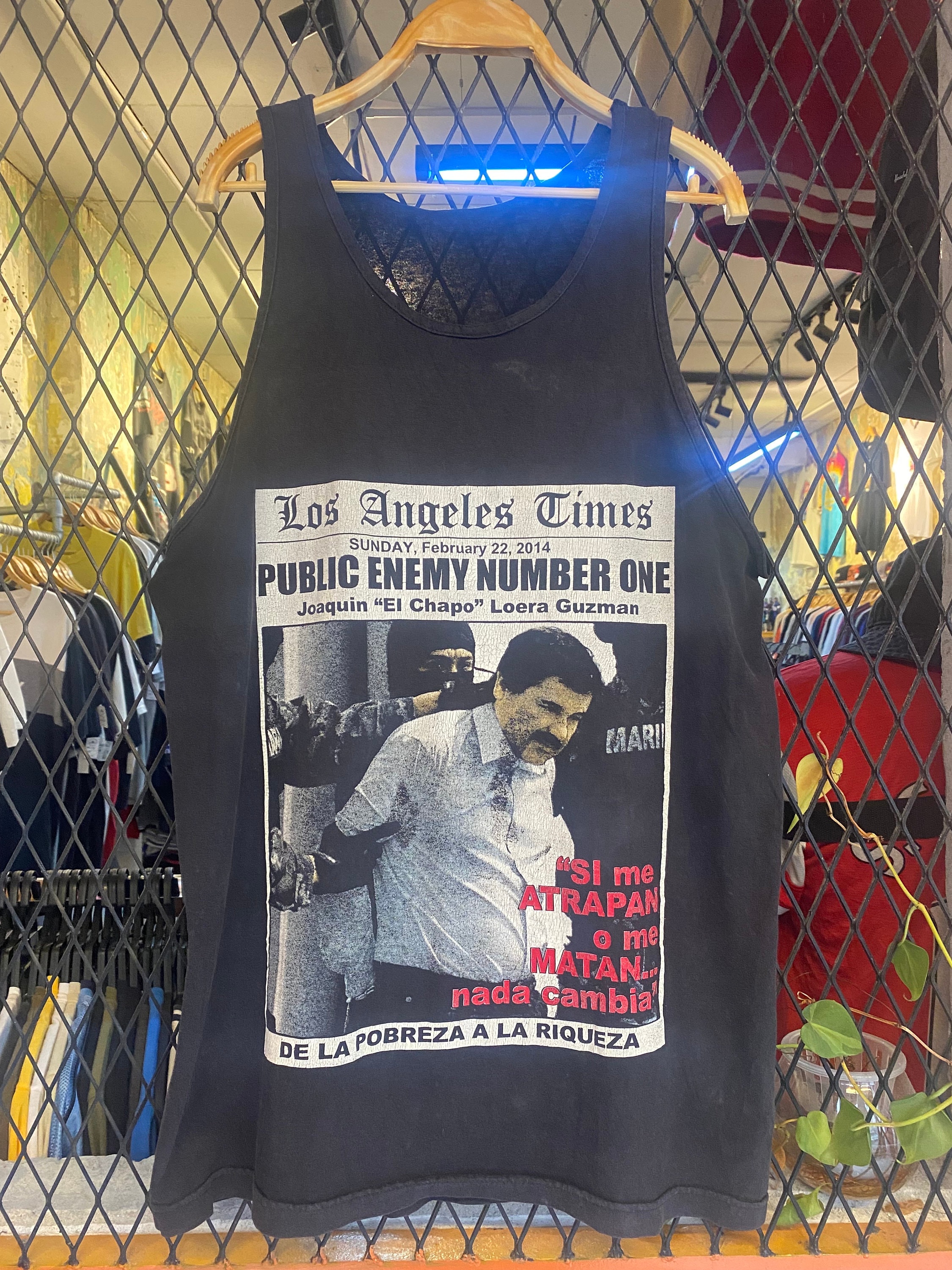 レア ホアキン「エル チャポ」ロエラ グスマン グラフィック逮捕シングレット T シャツ - Etsy 日本, image size:2250x3000