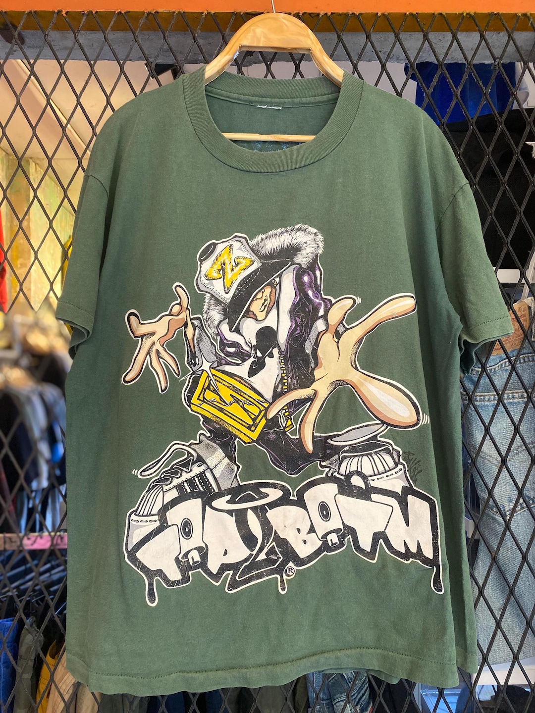 Vtg 90s Top2bot'm Snorkill T Shirt by Zodak / Pop Art Graffiti