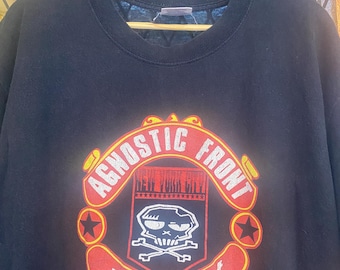Rare Agnostic Front United Front Promo T shirt Band Hardcore NYHC