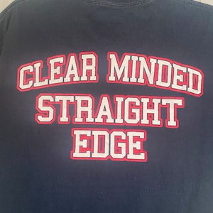 Vtg Clear Minded Straight Edge Hradcore T Shirt