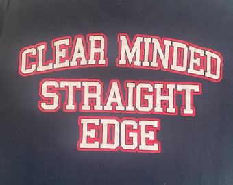 Vtg Clear Minded Straight Edge Hradcore T Shirt