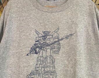 Vtg 90s Voltron Art Illustration Promo T shirt