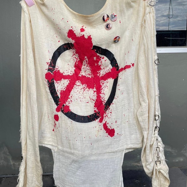 Vtg 80s Seditionaries Anarchy Muslin Keith Richards 19th Shirt /Sex Pistols