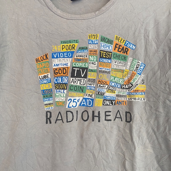 Vintage 00s Radiohead "Hail To The Thief" Album T Shirt / Thom York / English Rock Band T Shirt