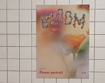 Chrome Flower Wall Art: Psychedelic Bloom Print (Digital Download)