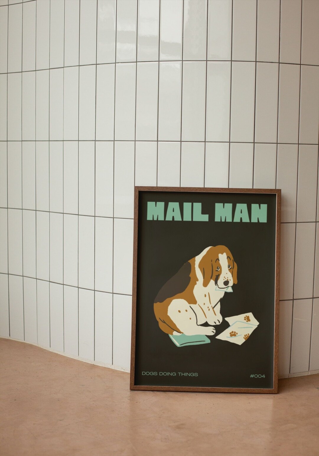 Basset Hound Wall Art, Cute Dog Wall Print, Funny Dog Poster, Dog Mom