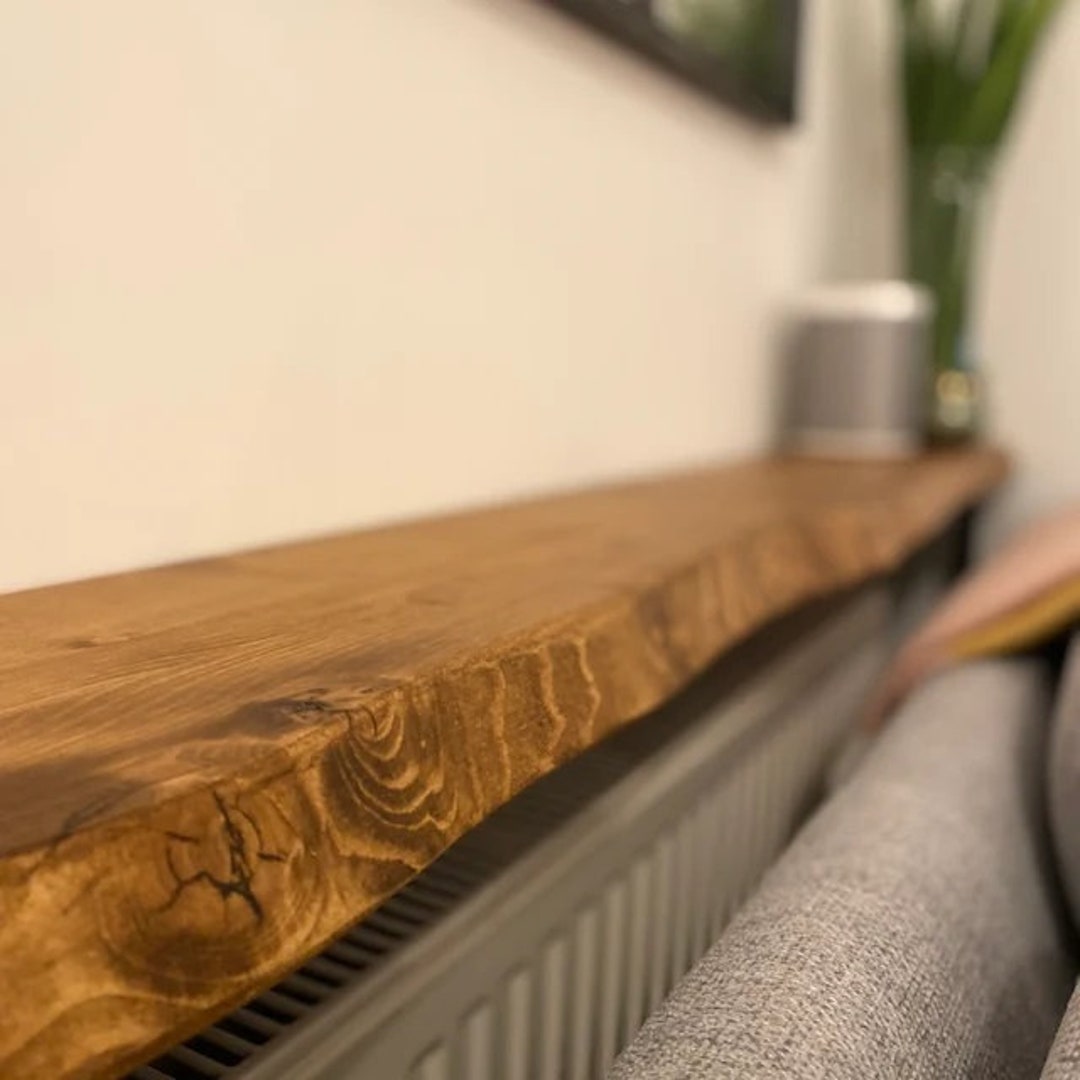 Live Edge Rustic Floating Shelf Wooden Wall Corner Hanging Etsy UK