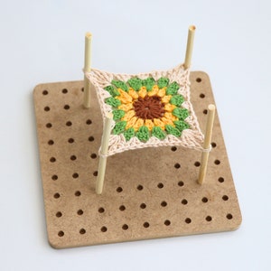 Blocking Board - Wooden Dowels Included - For Knitting and Crochet Projects
