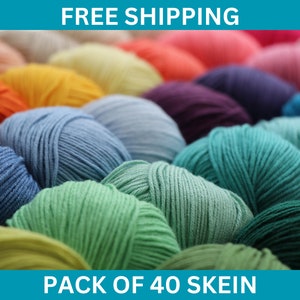Gazzal Baby Cotton Yarn Pack: 40 Skeins, Amigurumi Crochet Knitting