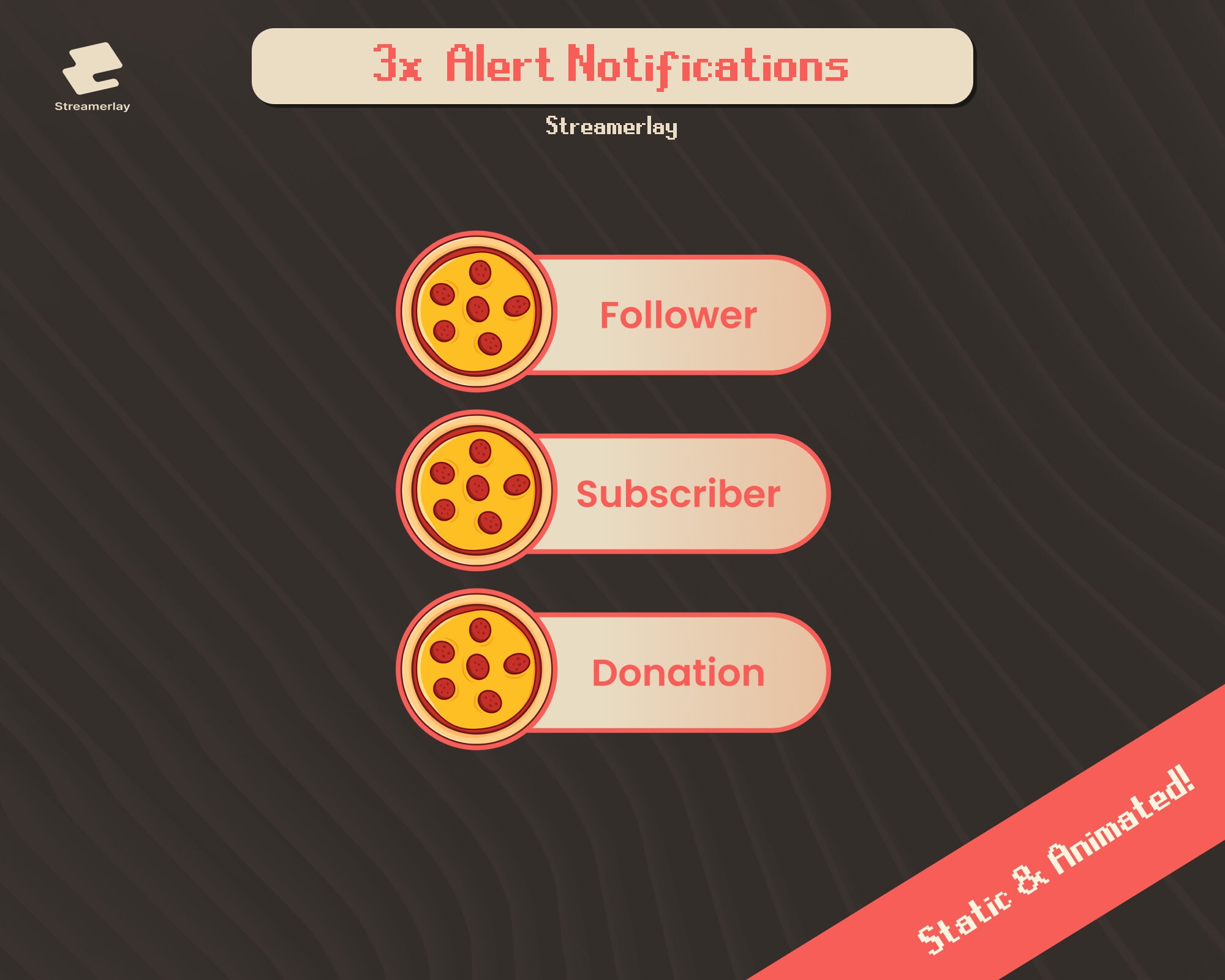 Cozy Pizza Shop Complete Animated Stream Overlay Package | Twitch ...