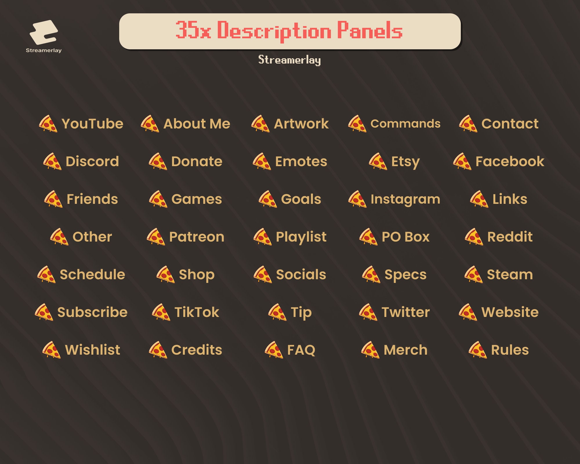 Cozy Pizza Shop Complete Animated Stream Overlay Package | Twitch ...