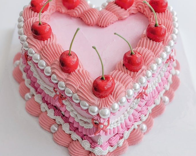 Large heart cake sculpture , cake prop