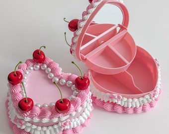 Pearl Cherry Cake Jewellery Box