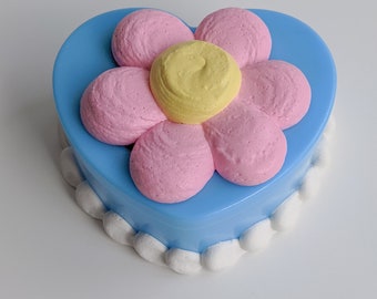 Daisy flower cake jwellery box gift with mirror