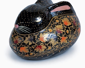 Easter Egg Box Rabbit shaped trinket box