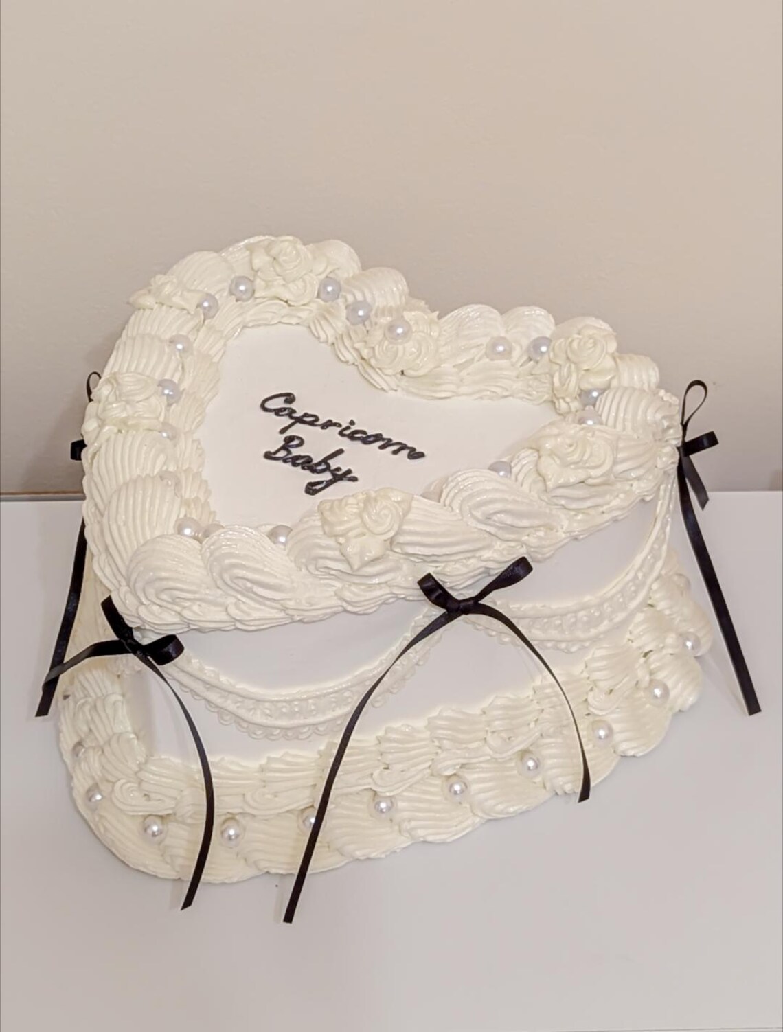 White Heart Fake Cake - Etsy