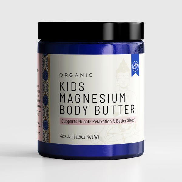 Kids Magnesium Whipped Organic Body Butter 4 oz jar | Sonam Sondhi | Magnesium Chloride | No Essential Oils | Sleep | Rest | Toddler