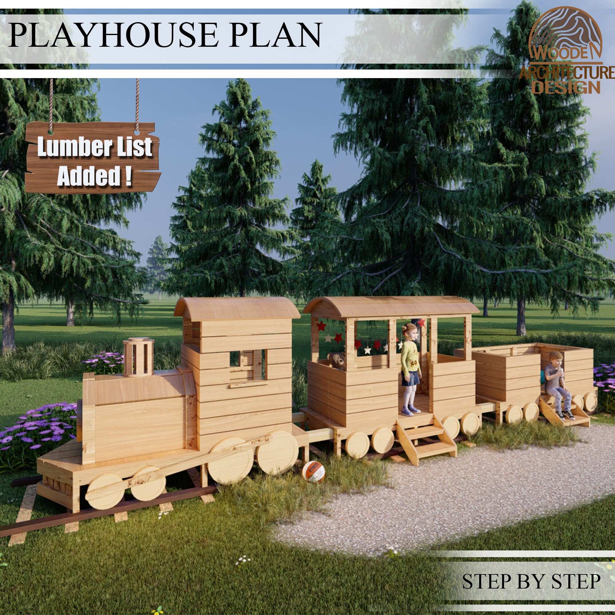 Train Playhouse Build Plans for Kids Wooden Train Playhouse - Etsy