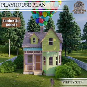 Playhouse Plans for Kids, 2-story Playhouse, Step by Step, Do it Yourself with the  Digital Downloading Files