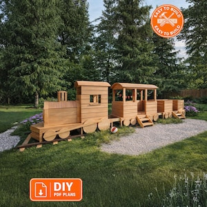 Train Playhouse Build Plans for Kids: DIY Wooden Playhouse (Digital Download)