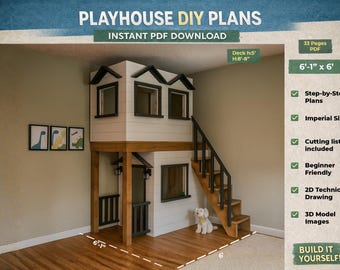 DIY Indoor Playhouse Plan | Loft Design | Step-by-Step Build Instructions
