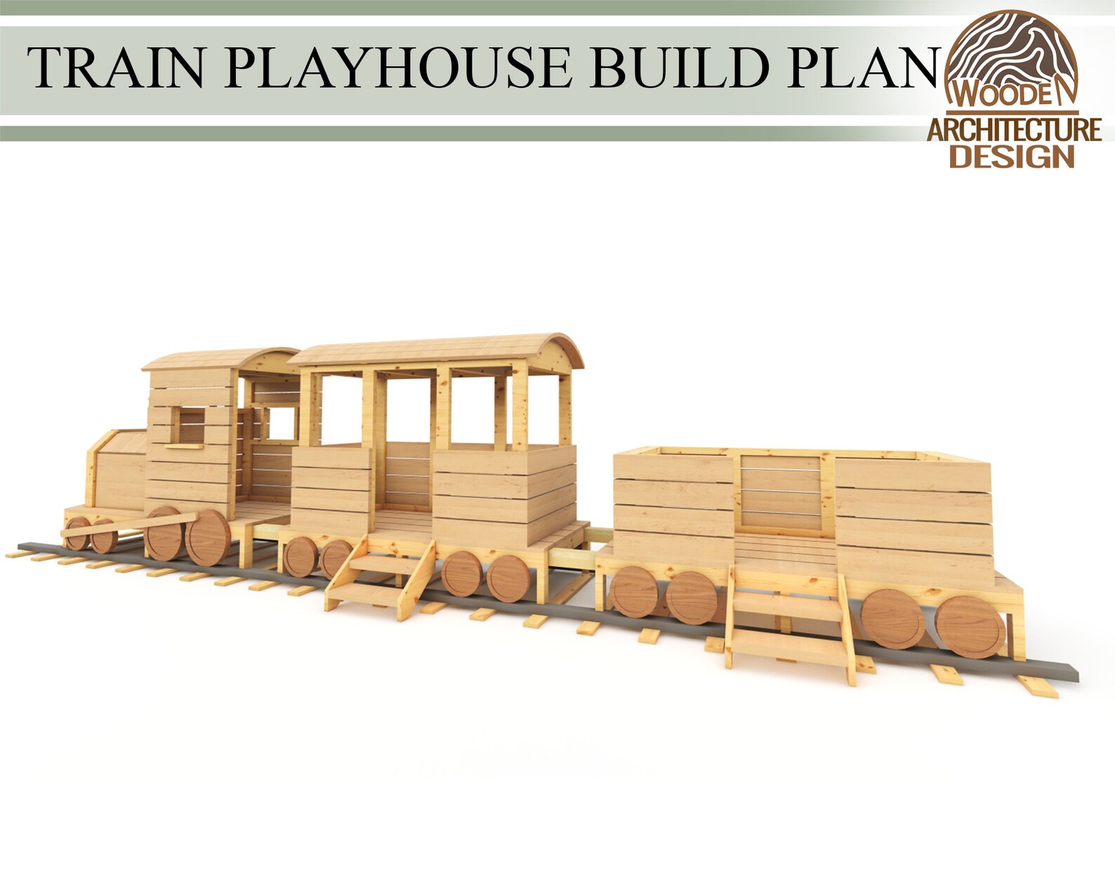 Train Playhouse Build Plans for Kids Wooden Train Playhouse Etsy