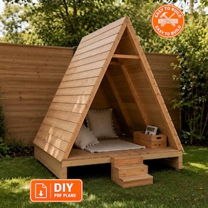 A-Frame Playhouse DIY Plans | Modern Wooden Kids Treehouse PDF | Instant Download | Step by Step