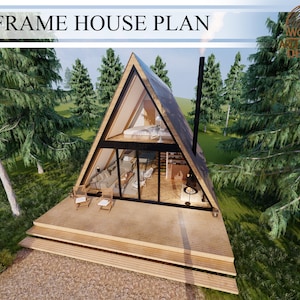 Plan de maison à ossature bois, 3 chambres et 1 salle de bain, 1600 pi² (27'-10"x 45'-6") / 150 m² (8,5 m x 13,9 m), fichiers à téléchargement numérique