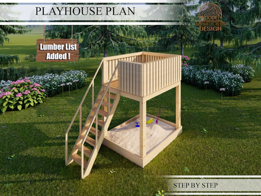 Raised Outdoor Playhouse Kits Playhouse Build Plans For Kids