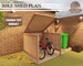 Bike Shed Plans for two bicycle, Architecture Wooden Storage plan for your bike, do it yourself with the  Digital downloading files 