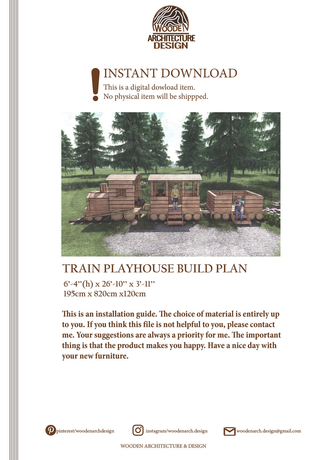 Train Playhouse Build Plans for Kids Wooden Train Playhouse Etsy