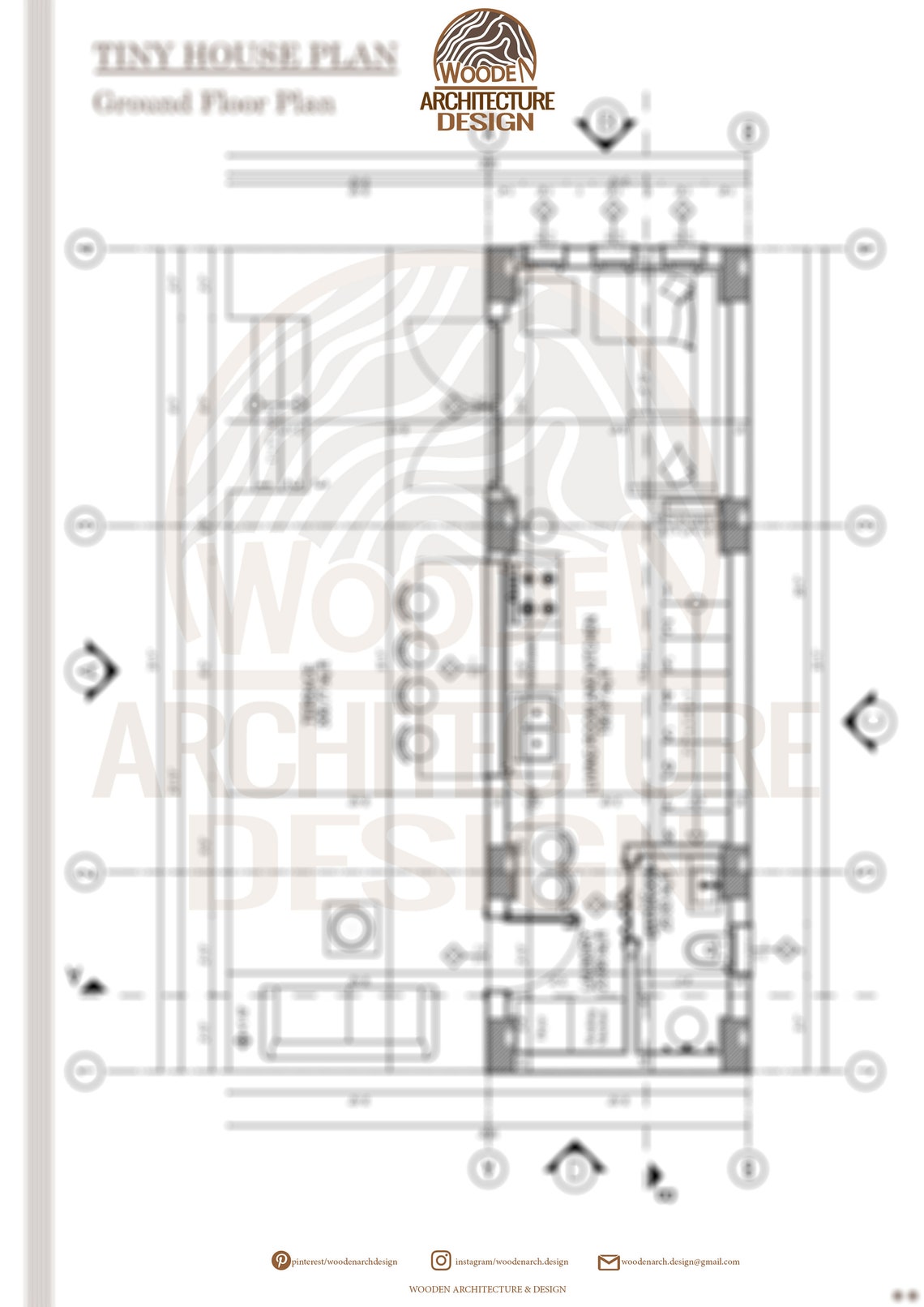 2 Bedroom 1 Bathroom Tiny House Plan 385.34 Sq.ft Etsy