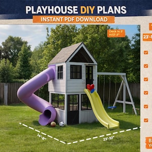 Plan domku ze zjeżdżalnią | Plac zabaw dla dzieci | Krok po kroku