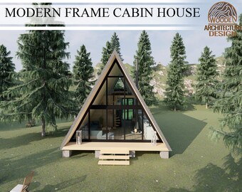 A Frame Cabin Plans | Etsy
